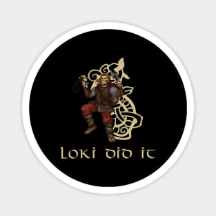 Funny Medieval History Viking Mythology Trickster God Loki Magnet